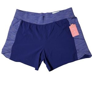 Tek Gear Women's purple/blue Striped Athletic Shorts
